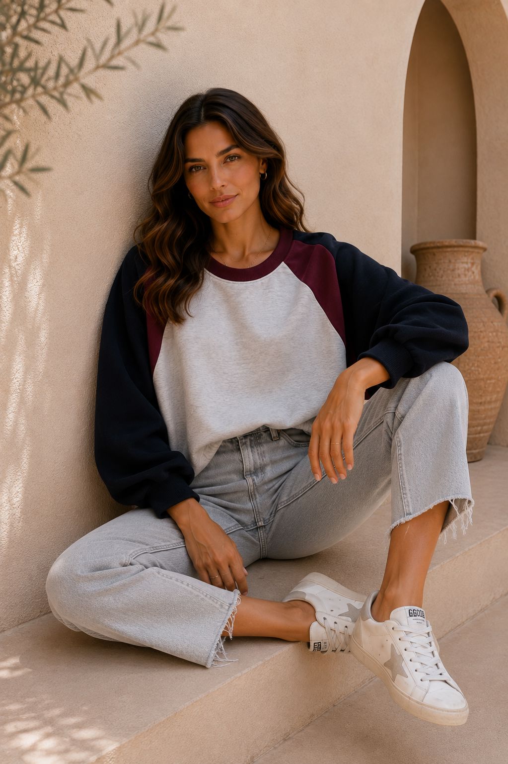 THE ASPEN COLOUR-BLOCK SWEATSHIRT Sweatshirt Avril Vin 
